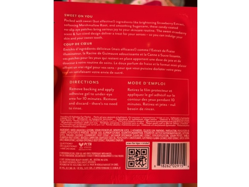 Patchology Eye Want Candy Smoothing & Hydrating No-Slip Eye Patches, 5 Pairs