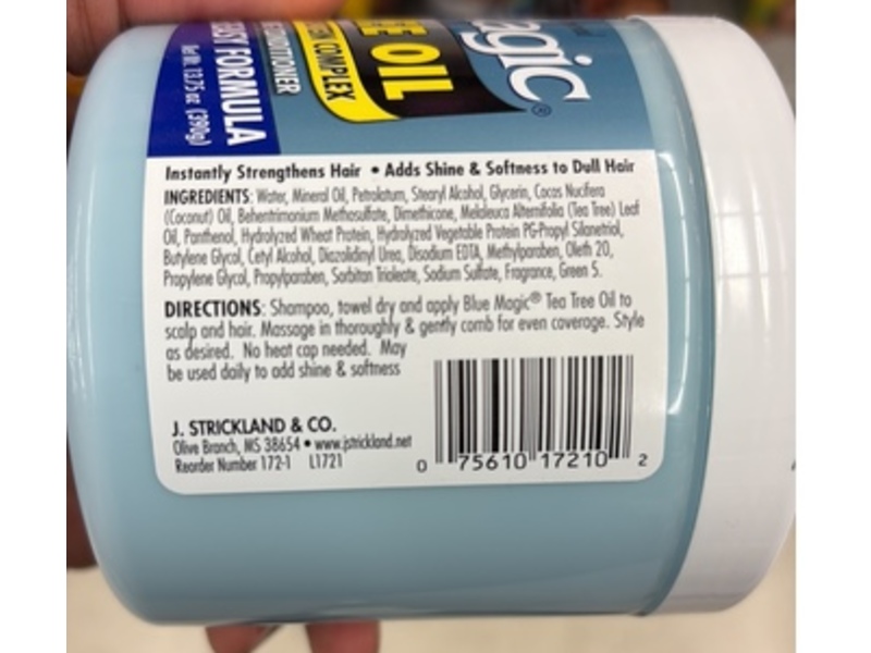 Blue Magic Leave-In Hair Styling Conditioner, Tea Tree Oil, 13.75 oz/390 g