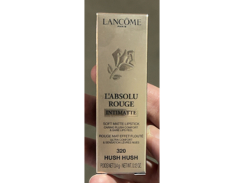 Lancome Labsolu Rouge Intimatte Soft Matte Lipstick, 320 Hush Hush, 0.12 oz/3.4 g