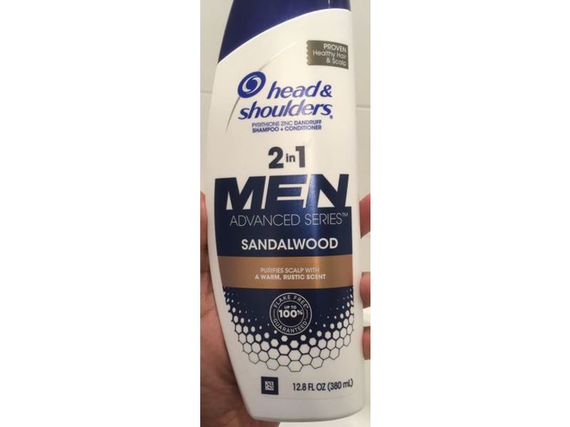 Head & Shoulders 2 In 1 Men Shampoo + Conditioner, Sandalwood, 12.8 fl oz/380 mL