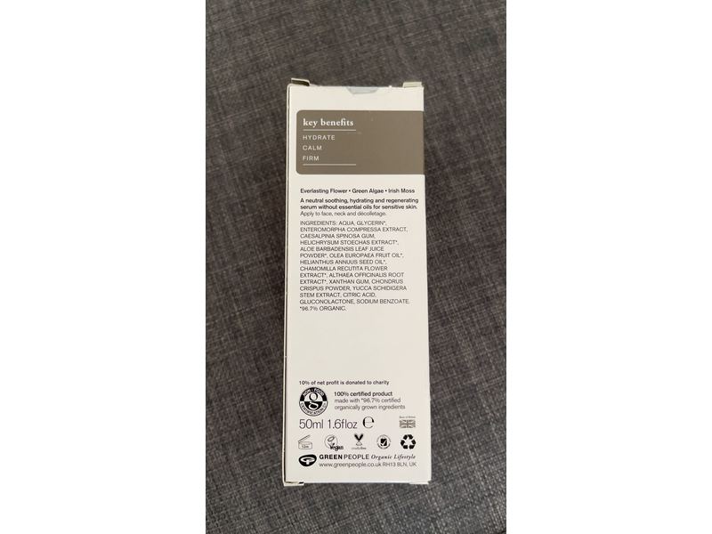 Green People Hydrating Calming Serum, Neutral Scent Free, 1.6 fl oz / 50 ml