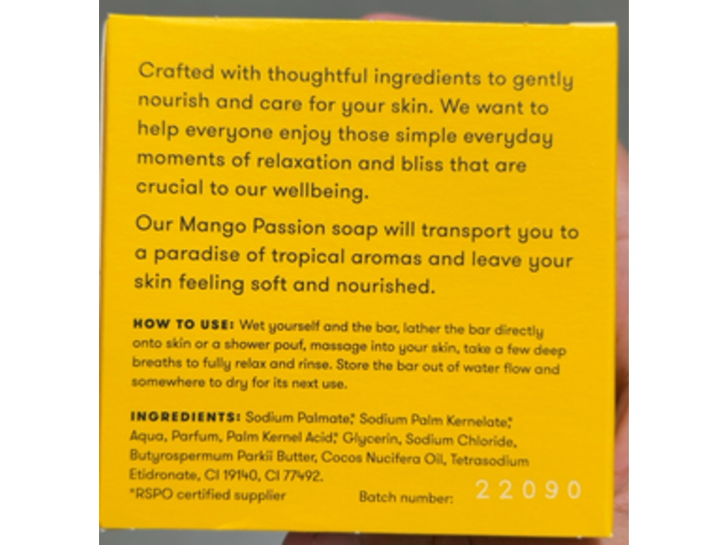 Anihana Feel Good Soap, Mango Passion, 4.2 oz/120 g