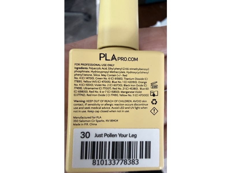 Pla Gel Polish, 30 Just Pollen Youe Leg, 0.4 fl oz/12 mL