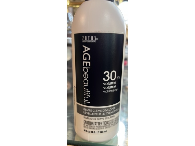 Zotos Professional Age Beautiful 30 Volume Gentle Creme Developer, 4 fl oz/118 mL