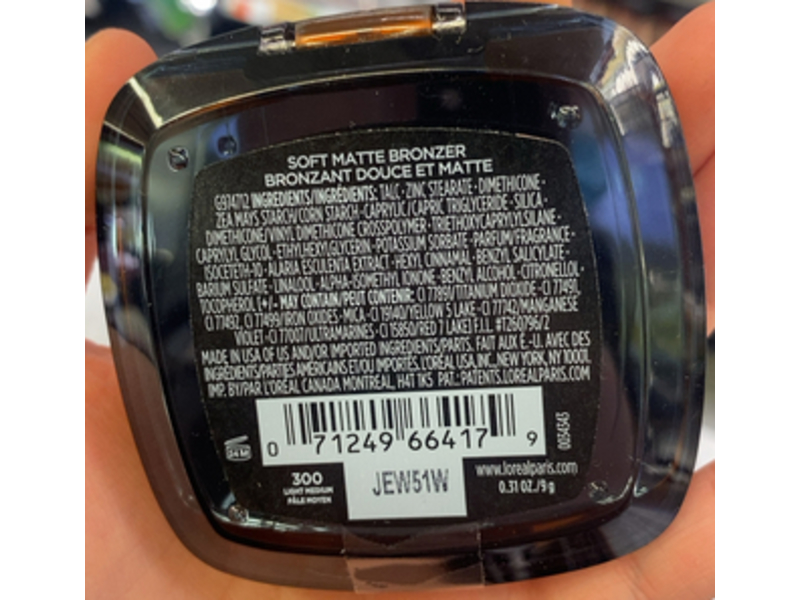 L’Oreal Paris Infallible Fresh Wear Bronzer, 300 Light Medium, 0.31 oz/9 g