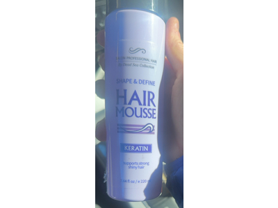 Dead Sea Collection Salon Professional Hair Shape And Define Hair Mousse, Keratin, 7.44 fl oz/220 mL