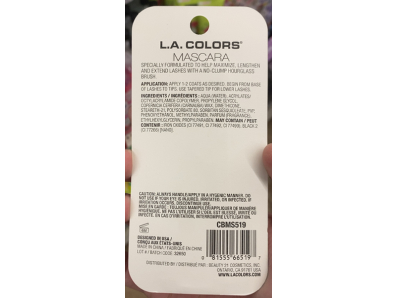 L.A Colors Lengthening Mascara, Dark Brown, 0.09 fl oz/2.7 mL