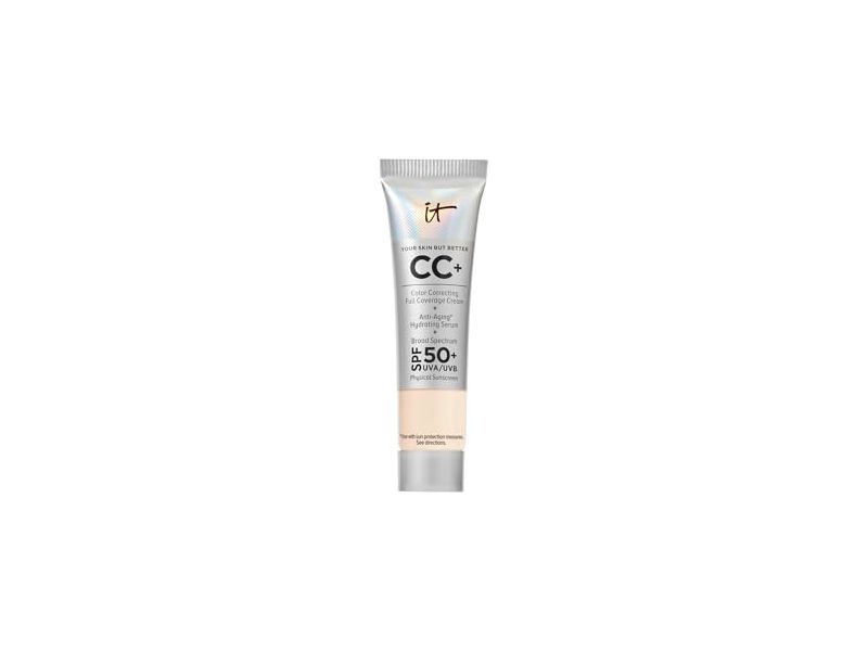 IT Cosmetics Color Correcting Face Coverage Cream, SPF 50+, 06C Fair Light, 0.406 fl oz/12 mL