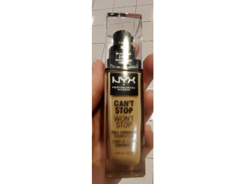 Nyx Professional Makeup Can't Stop Won't Stop Full Coverage Foundation, 10 Buff, 30 mL
