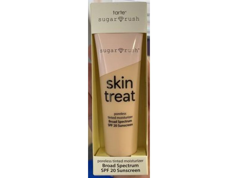 Tarte Sugar Rush Skin Treat Poreless Tinted Moisturizer, 20 Fair Light, SPF 20, 1 fl oz/30 mL