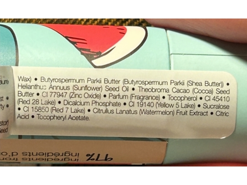 Sephora Moisturizing Lip Balm, Watermelon, 0.12 oz/3.5 g