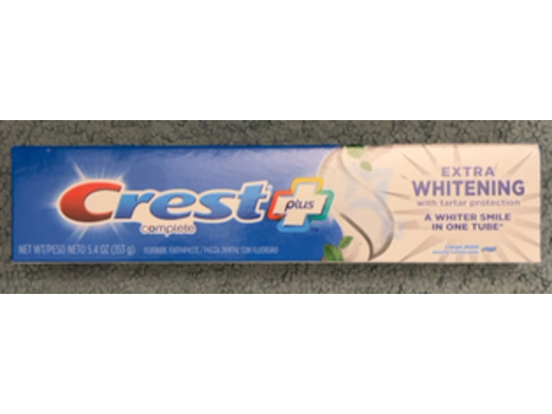 Crest Plus Complete Toothpaste, Extra Whitening, 153 g