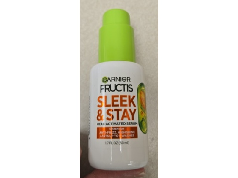 Garnier Fructis Sleek & Stay Heat-Activated Serum, 1.7 fl oz/50 mL
