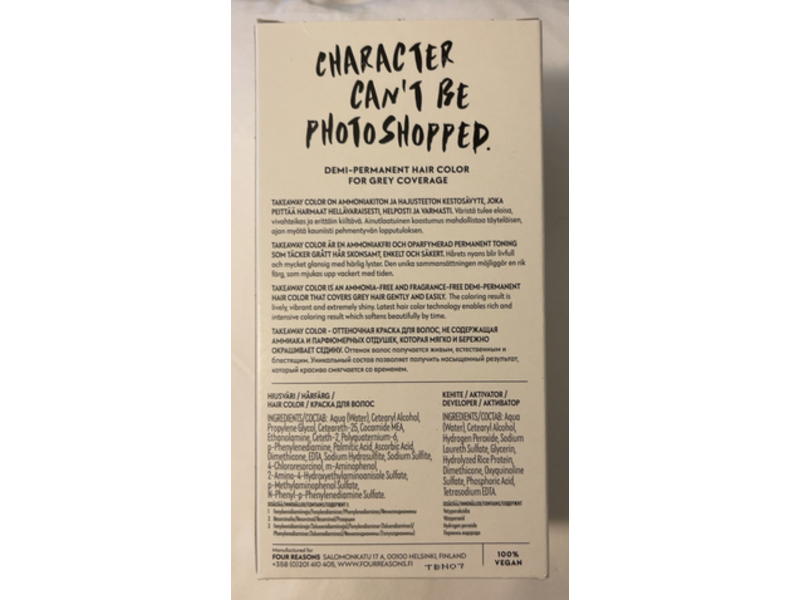 Four Reasons The Original Takeaway Demi-Permanent Hair Color, Coffee Bean, 1.35 fl oz/40 mL & 2.03 fl oz/60 mL