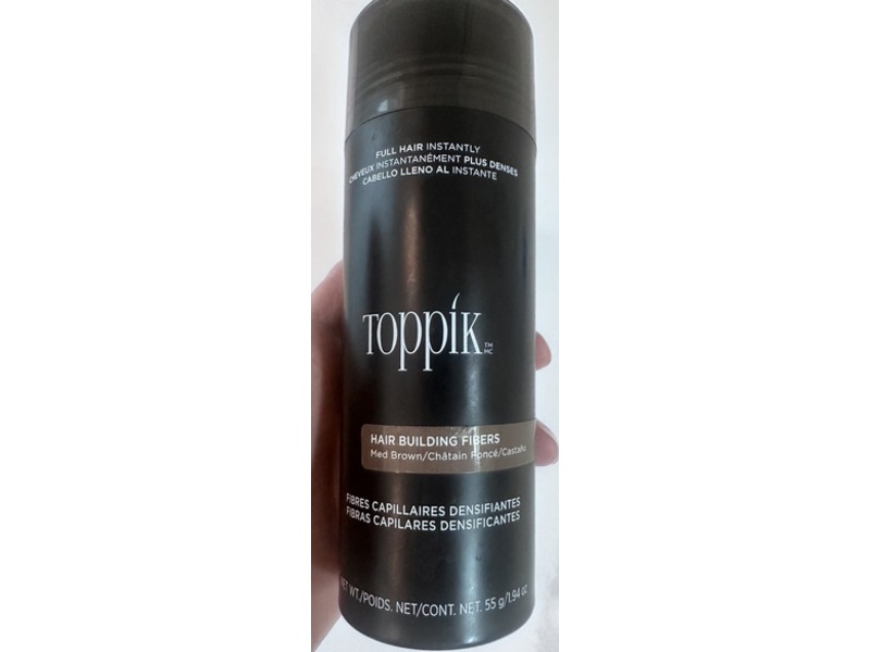 Toppik Hair Building Fibres, Medium Brown, 1.94 oz/55 g