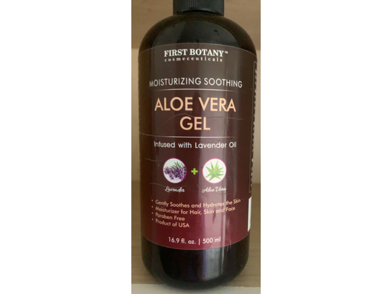 First Botany Moisturizing Soothing Gel, Lavender + Aloe Vera, 16.9 fl oz/500 mL