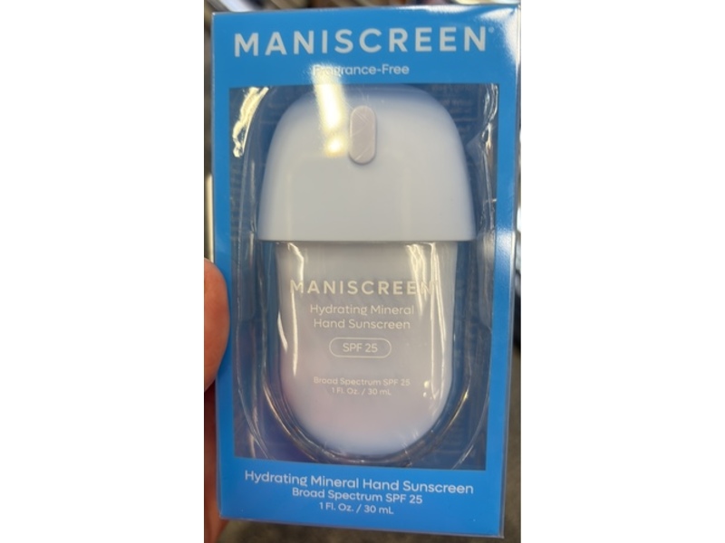 Maniscreen Hydrating Mineral Hand Sunscreen, SPF 25, 1 fl oz/30 mL