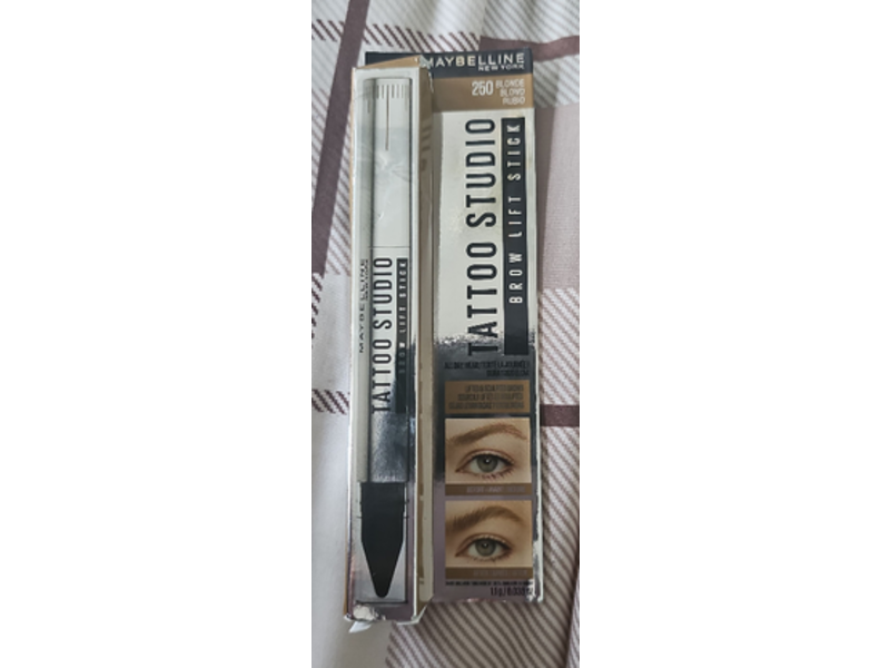 Maybelline Tattoo Studio Brow Lift Stick, 250 Blonde, 0.038 oz/1.1 g