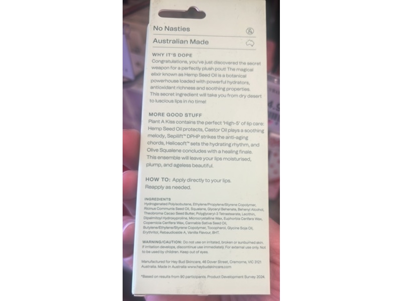 Hey Bud Hemp Lip Balm, Natural, 0.5 fl oz/15 mL