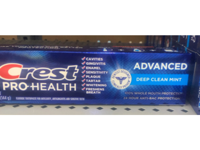 Crest Pro Health Advance Fluoride Toothpaste, Deep Clean Mint, 5.1 oz/144 g