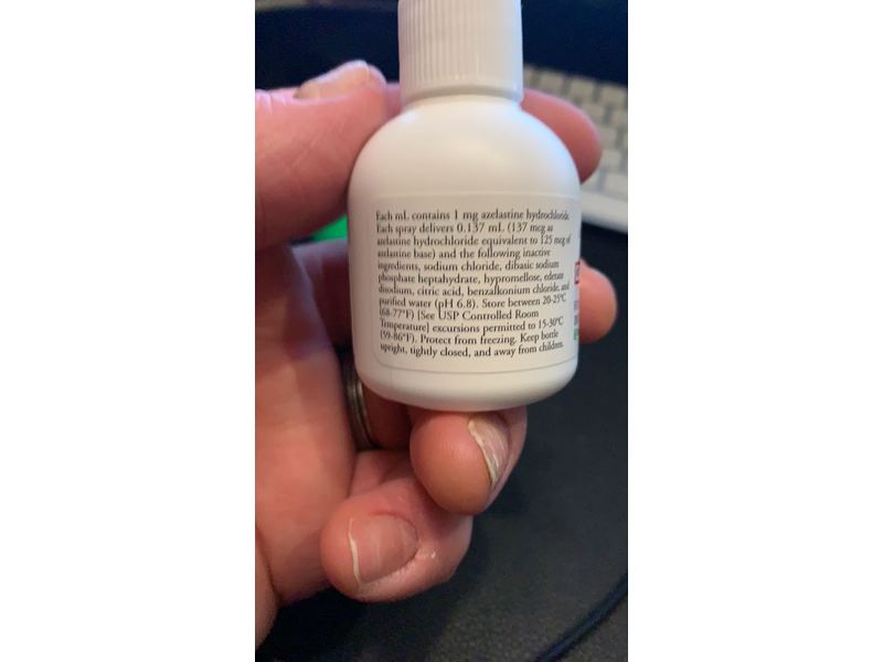 Azelastine HCl Nasal Solution (Nasal Spray) 0.1%, 30 mL, Breckenridge Pharmaceuticals (RX)