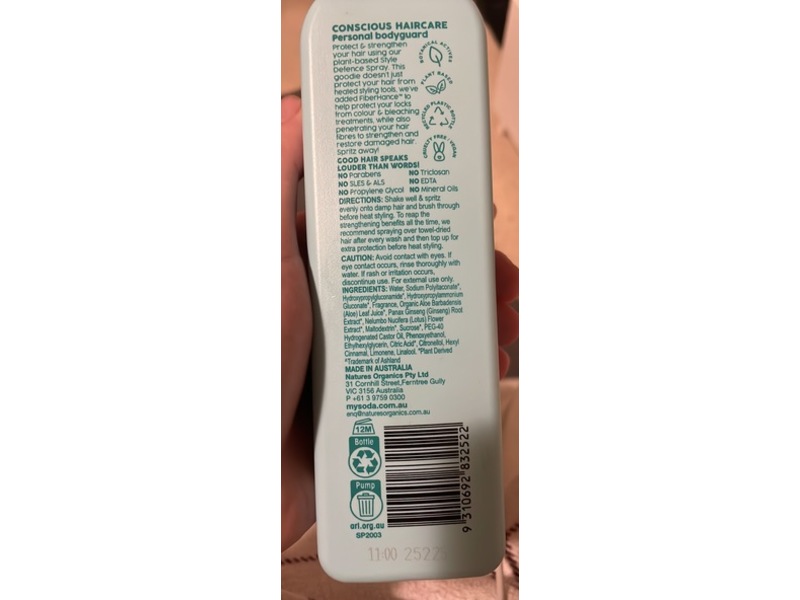 My Soda Australia Style Defence Spray, 7.8 fl oz/230 mL
