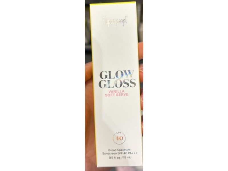Supergoop! Glow Gloss Lip Sunscreen, Vanilla Soft Serve, SPF 40 PA+++, 0.5 fl oz/15 mL, Pack Of 2