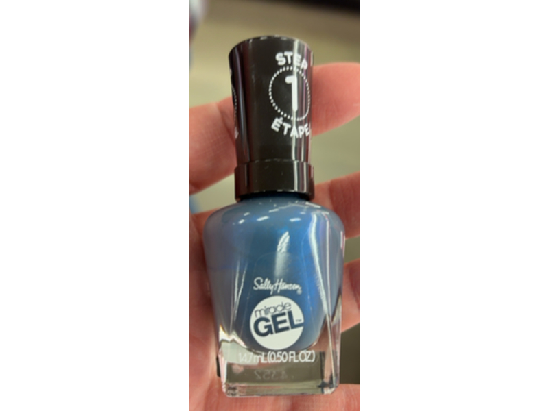 Sally Hansen Miracle Gel Nail Color, Distressed Denim, 0.50 fl oz/14.7 mL