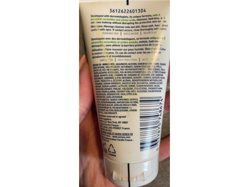 Cerave Hydrating Foam Cleanser, 1.69 oz/50 mL