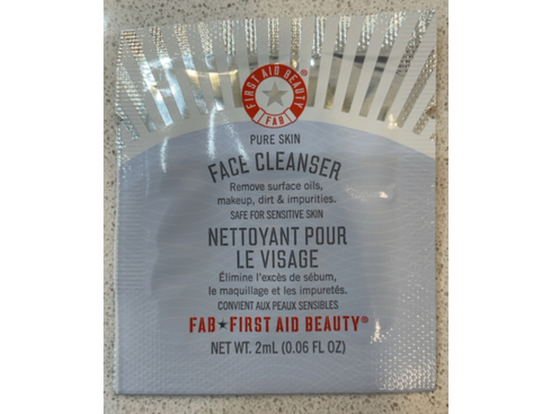 First Aid Beauty Pure Skin Face Cleanser, 0.06 fl oz/2 mL