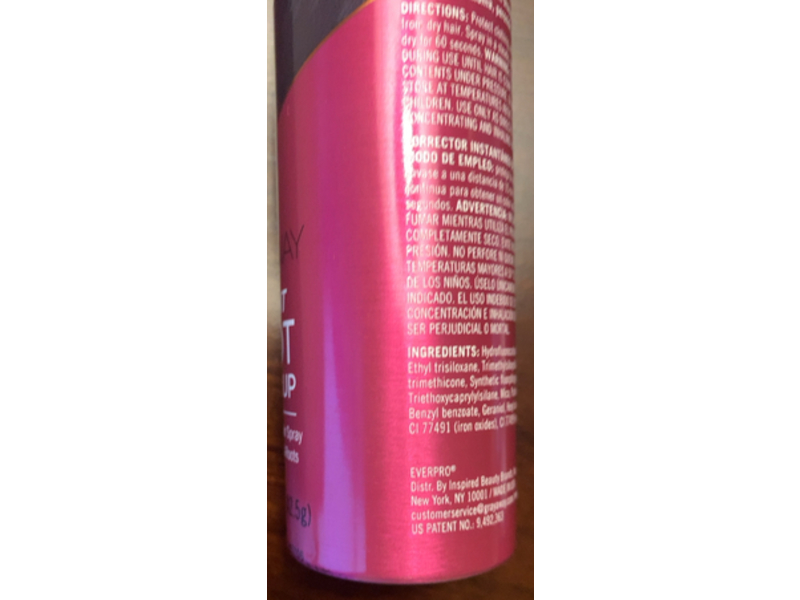 Everpro Gray Away Instant Root Cover Up Temporary Hair Color Spray, Black, 1.5 oz/42.5 g
