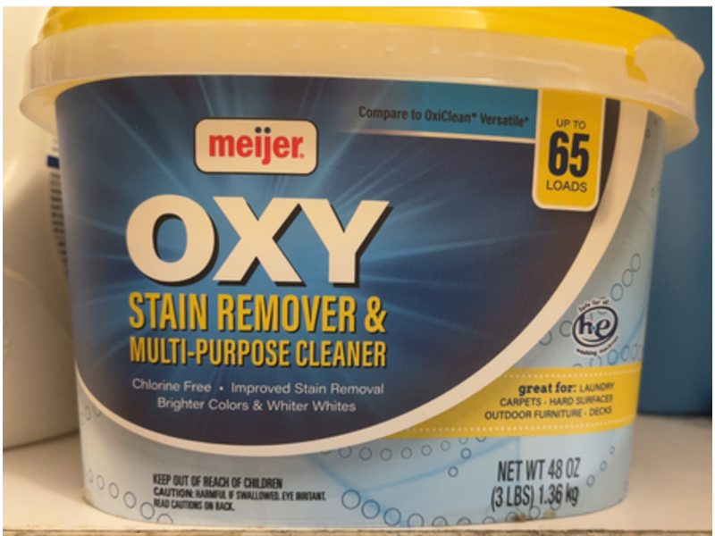 Meijer Oxy Stain Remover & Multi Purpose Cleaner, 65 Loads, 48 oz/1.36 Kg