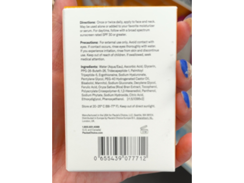 Paula's Choice C15 Super Booster, Vitamin C + Vitamin E + Ferulic Acid, 0.67 fl oz/20 mL