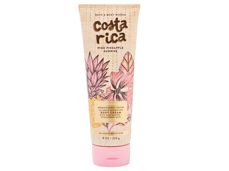 Bath & Body Works Costa Rica Ultimate Hydration Body Cream, Pink Pineapple Sunrise, 8 oz/226 g