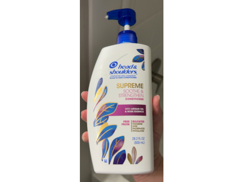 Head & Shoulders Supreme Soothe & Strengthen Conditioner, Argan Oil & Rose Essence, 28.2 fl oz/835 mL