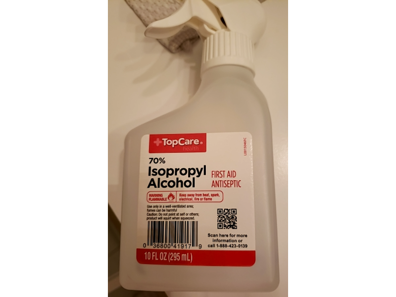 TopCare Health 70% Isopropyl Alcohol First Aid Antiseptic, 10 fl oz/295 mL