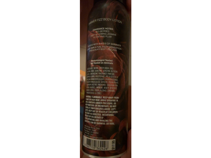 Bath & Body Works Vampire Blood Body Lotion Shimmer Fizz Lotion, 3.5 oz/100 g