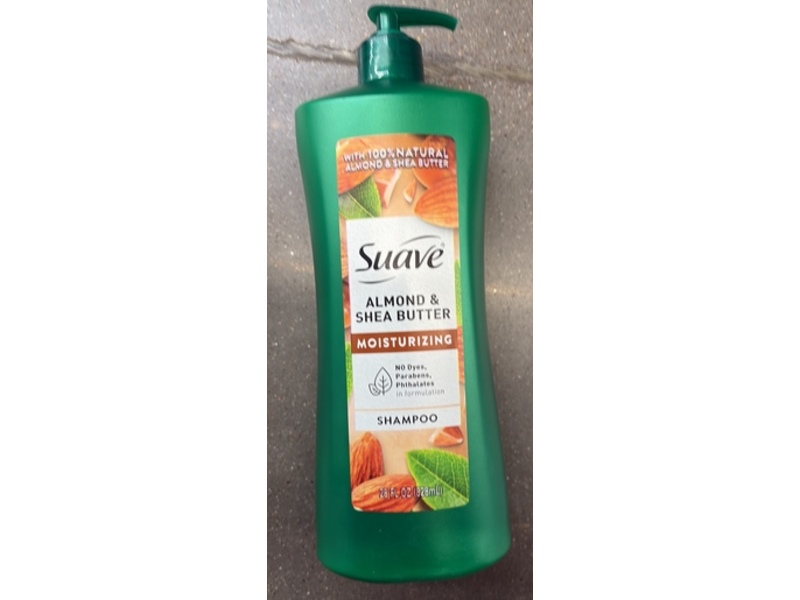 Suave Moisturizing Shampoo, Almond & Shea Butter, 28 fl oz/828 mL, Pack Of 4