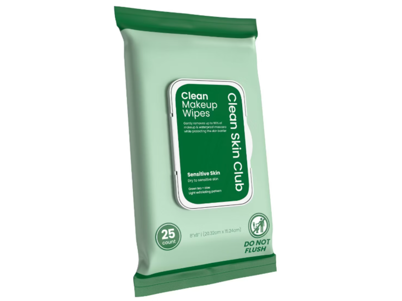 Clean Skin Club Makeup Wipes, Sensitive Skin, 25 Count