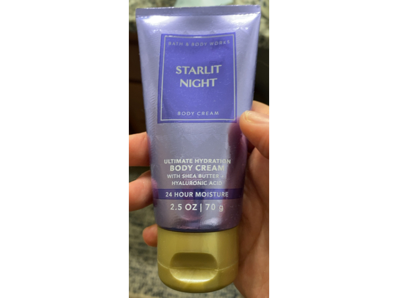 Bath & Body Works Starlit Night Ultimate Hydration Body Cream, Shea Butter + Hyaluronic Acid, 2.5 oz/70 g