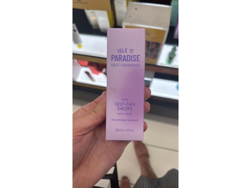Isle Of Paradise Self Tanning Drops, Dark, 1.01 fl oz/30 mL