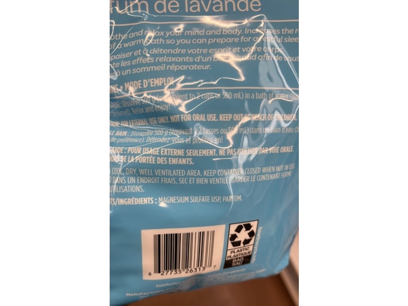 Equate Beauty Scented Epsom Salts, Lavender, 2 kg