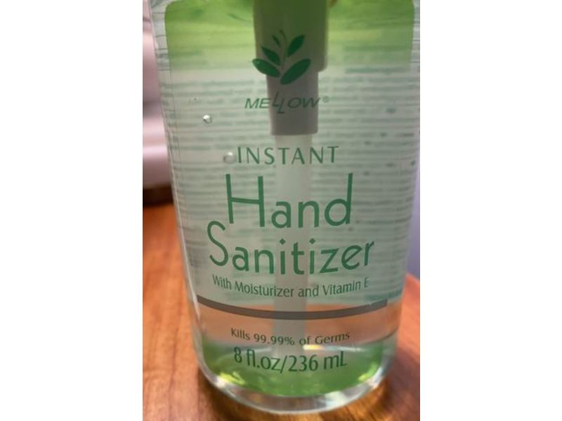 Mellow Instant Hand Sanitizer, Moisturizer And Vitamin E, 8 fl oz/236 mL