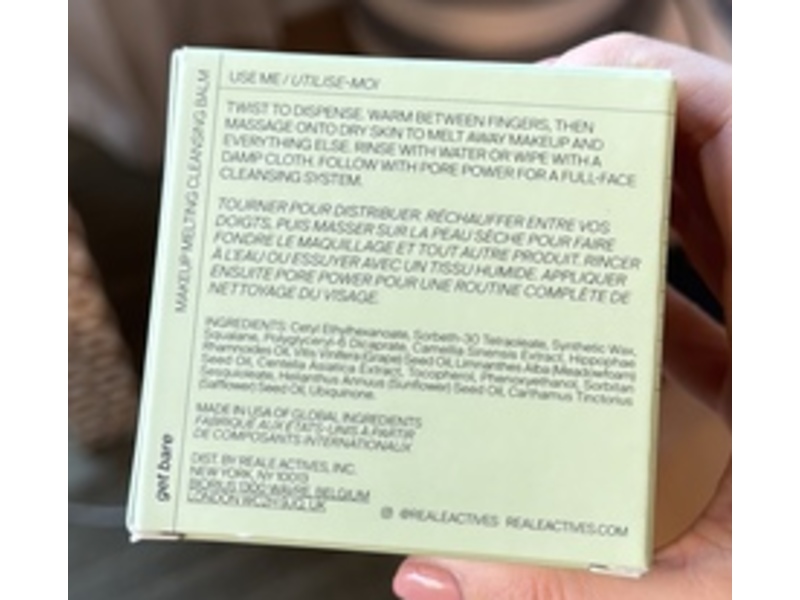 Reale Get Bare Makeup Melting Cleansing Balm, 1.5 fl oz/45 mL