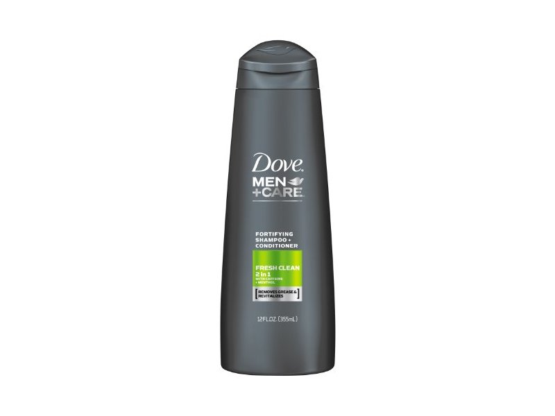 Dove Men+Care Fortifying Shampoo + Conditioner, Fresh Clean, Caffeine + Menthol, 12 fl oz/355 mL