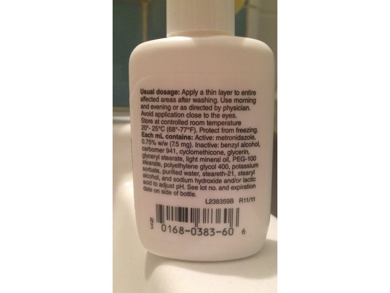 Metronidazole Topical Lotion, 0.75%, 59 mL, Fougera (RX)