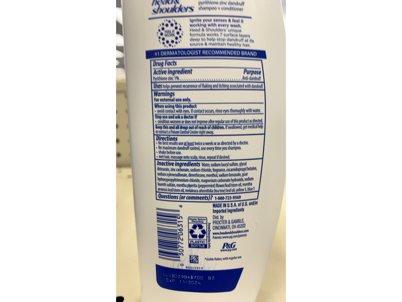 Head & Shoulders 2 In 1 Itchy Scalp Care Shampoo & Conditioner, 12.5 oz/370 mL