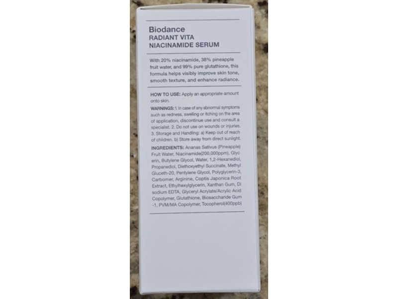 Biodance Niacinamide Serum, Radiant Vita, 1.01 fl oz/30 mL