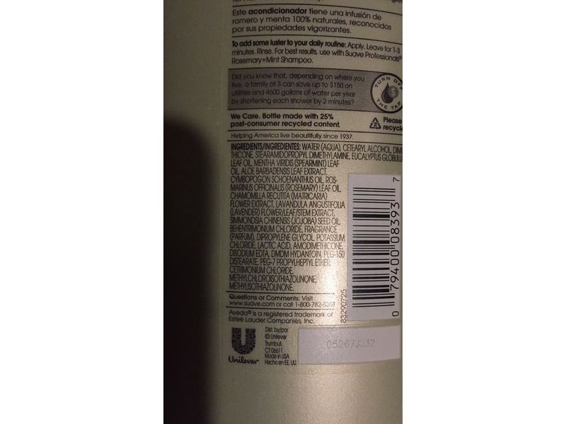 Suave Professionals Conditioner, Rosemary + Mint, 28oz (Pack of 2)