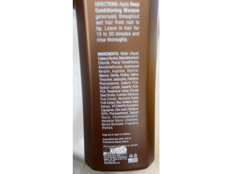 Brazilian BlowOut Deep Conditioning Masque, 24 fl oz/710 mL